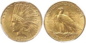 10 Dólar Estados Unidos de América (1776 - ) Oro 