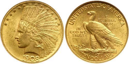 10 Dólar Estados Unidos de América (1776 - ) Oro 