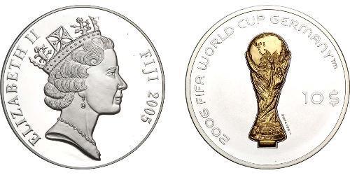 10 Dólar Fiji (1970 - ) Oro/Plata Isabel II (1926-2022)