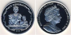 10 Dólar Islas Vírgenes Plata 