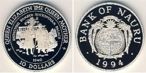 10 Dólar Nauru (1968 - ) Plata 