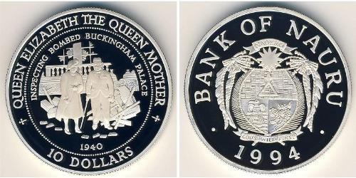10 Dólar Nauru (1968 - ) Plata 