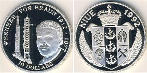 10 Dólar Niue (1974 - ) Plata 