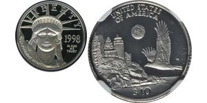 10 Dólar Estados Unidos de América (1776 - ) Platino 