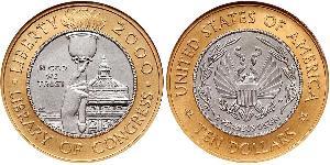 10 Dólar Estados Unidos de América (1776 - ) Platino/Oro 