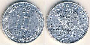 10 Escudo Cile Alluminio 