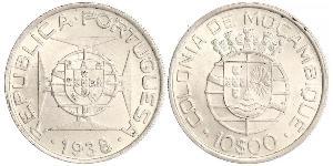10 Escudo Mozambique (1975 - ) Argent 