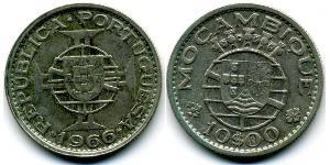 10 Escudo Mozambique (1975 - ) Argent 