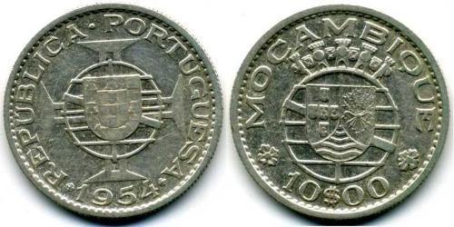 10 Escudo Mozambique (1975 - ) Argent 