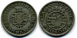 10 Escudo Portugal / Cape Verde (1456 - 1975) Argent 