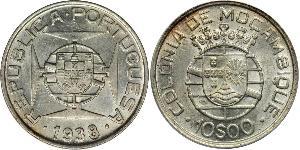10 Escudo Mozambico (1975 - ) Argento 