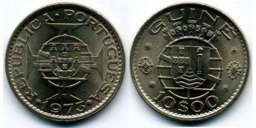 10 Escudo Portuguese Guinea (1474-1974) Kupfer/Nickel 