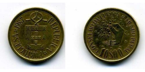 10 Escudo Republica Portuguesa (1975 - ) Messing/Nickel 