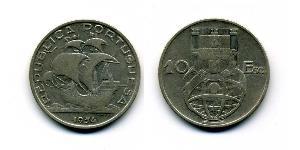 10 Escudo Second Portuguese Republic (1933 - 1974) Silver 