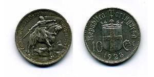 10 Escudo Portuguese Republic - Ditadura Nacional (1926 - 1933) 銀 