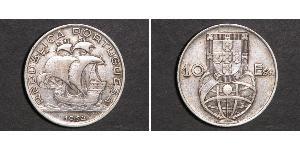 10 Escudo Second Portuguese Republic (1933 - 1974) 銀 