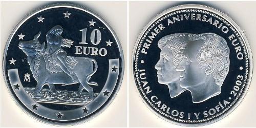 10 Euro Royaume d’Espagne (1976 - ) Argent 
