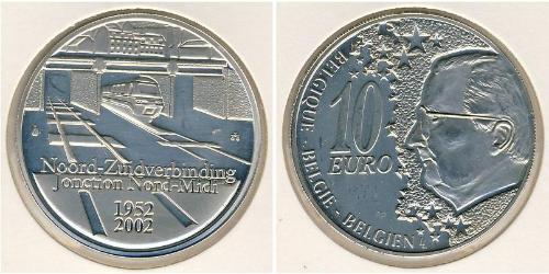 10 Euro Belgio Argento 