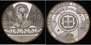 10 Euro Grecia Argento 