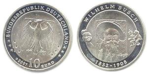 10 Euro Repubblica Federale di Germania (1990 - ) Argento 