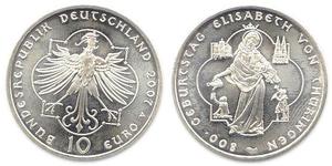 10 Euro Repubblica Federale di Germania (1990 - ) Argento 
