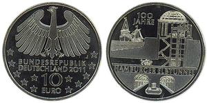 10 Euro Repubblica Federale di Germania (1990 - ) Argento 