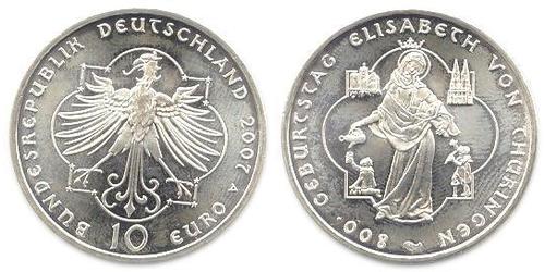 10 Euro Repubblica Federale di Germania (1990 - ) Argento 