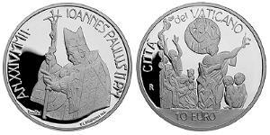 10 Euro Vaticano (1926-) Argento John Paul II (1920 - 2005)