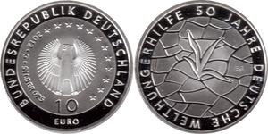 10 Euro Alemania (1990 - ) Plata 