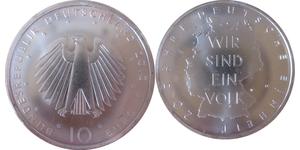 10 Euro Alemania (1990 - ) Plata 