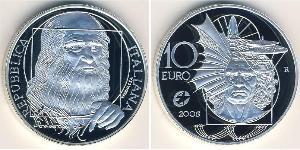 10 Euro Italia Plata 