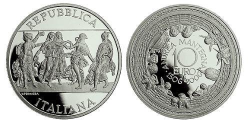 10 Euro Italia Plata 