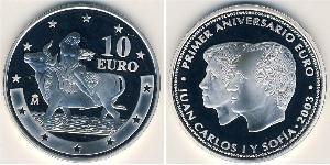10 Euro Reino de España (1976 - ) Plata 