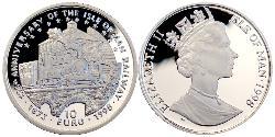10 Euro Île de Man Platine Elizabeth II (1926-2022)