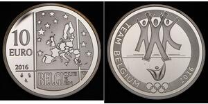 10 Euro Belgien Silber 