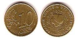 10 Eurocent Reino de los Países Bajos (1815 - ) Tin/Aluminio/Cobre/Zinc 