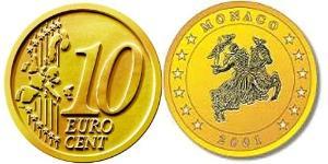10 Eurocent Monaco (1297 - ) Tin/Aluminium/Copper/Zinc 