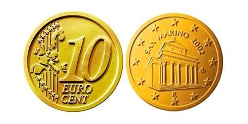 10 Eurocent San Marino (301 - ) Tin/Aluminium/Copper/Zinc 