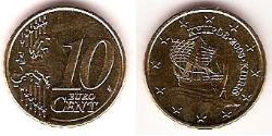 10 Eurocent Chypre (1960 - ) Tin/Aluminium/Cuivre/Zinc 