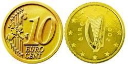 10 Eurocent Irland (1922 - ) Tin/Aluminium/Kupfer/Zink 