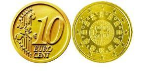 10 Eurocent Republica Portuguesa (1975 - ) Tin/Aluminium/Kupfer/Zink 