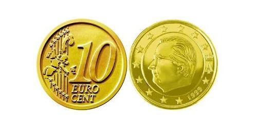 10 Eurocent Belgio Tin/Rame/Alluminio/Zinco Albert II dei Belgi