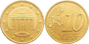 10 Eurocent Repubblica Federale di Germania (1990 - ) Tin/Rame/Alluminio/Zinco 