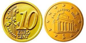 10 Eurocent San Marino (301 - ) Tin/Rame/Alluminio/Zinco 
