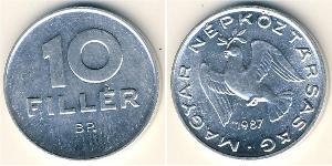 10 Filler Hongrie (1989 - ) Aluminium 