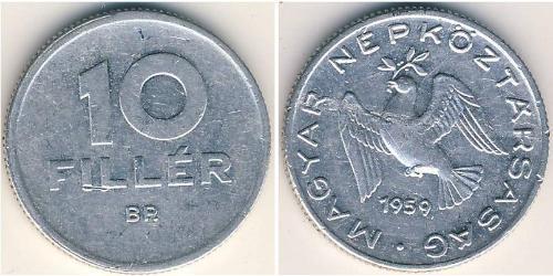 10 Filler Hongrie (1989 - ) Aluminium 