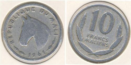 10 Franc Mali (1960 - ) Alluminio 