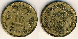 10 Franc Marocco Alluminio/Bronzo 