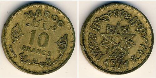 10 Franc Marocco Alluminio/Bronzo 