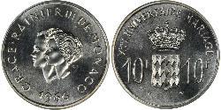 10 Franc Principato di Monaco (1297 - ) Argento 